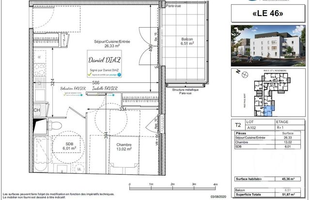 Appartement F2 à louer VENISSIEUX